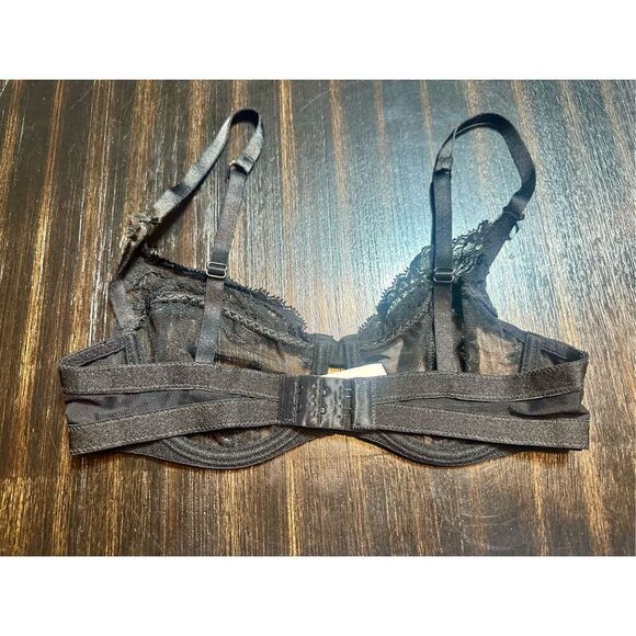 Aubade Paris size 32B unlined mesh lace bra underwire - Picture 8 of 16